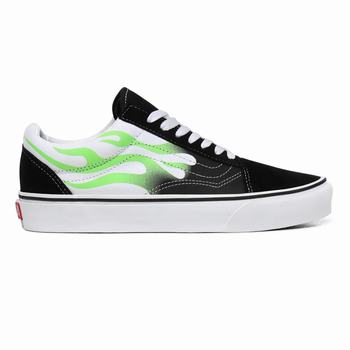 Vans Flame Old Skool - Miesten Tennarit - Mustat/Valkoinen